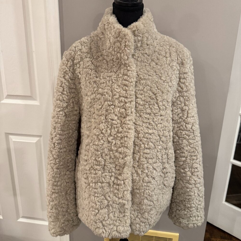 Rino and Pelle KION Faux Fur Jacket in Birch, Size 40 / US L